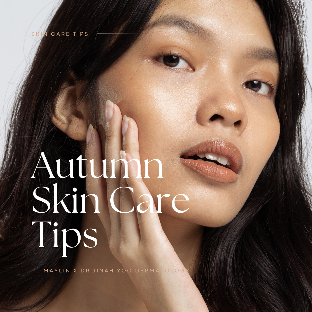 woman showing autumn skincare tips with Dr Jinah Yoo